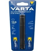 تصویر چراغ قوه آلومینیوم LIGHT F10 2 باتری قلمی آلکالین اسلیم AAA شامل Varta 