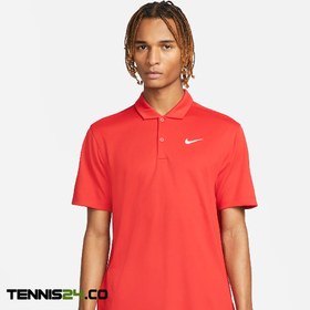 تصویر پلوشرت تنیس مردانه نایک NikeCourt Dri-FIT- قرمز 