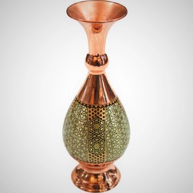 تصویر گلدان مس و خاتم flower pot