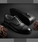 تصویر کفش مردانه مجلسی کدT mh رویه چرم خارجی اداری مجلسی روزمره PAM - مشکی / ۴۰ leather shoes