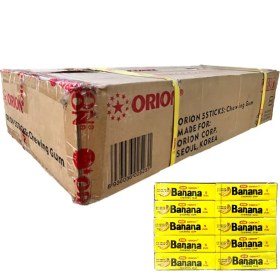 تصویر آدامس موزی اوریون اصلی باکس 50 بسته 20 عددی Orion banana Chewing gum box 50 packs