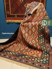 تصویر گلیم دستباف 3متری مدل قشقایی صادراتی کد 13781 qashqai kilim