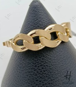 تصویر دستبند النگویی طلا طرح کارتیه سایز ۲ 