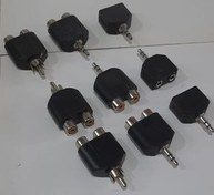 تصویر تبدیل یک فیش هدفونی به دو فیش سونی ماده در بسته های ۵ عددی 