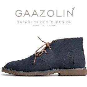 تصویر کفش صحرایی سافاری گازولین آکوا هورس – GAAZOLIN Safari Veldskoen B Design Aqua H 