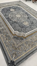 تصویر فرش ماشینی ۷۰۰ شانه کاشان طرح موج طوسی - فرش راحیل 