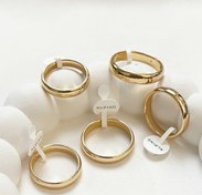 تصویر انگشتر ژوپینگ طرح طلا سایز ۵ تا ۹ 