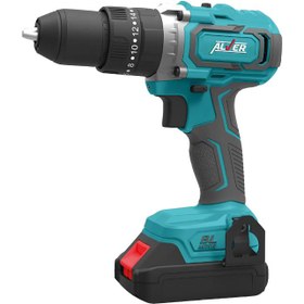 تصویر دریل پیچ گوشتی چکشی شارژی آلور براشلس 20 ولت مدل AV-2020 Cordless hammer drill Alver brushless 20 volt