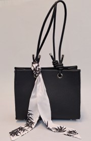 تصویر کیف مشکی ساده مجلسی 