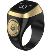 تصویر صلوات شمار هوشمند انگشتری مشکی مدل iQIBLA 