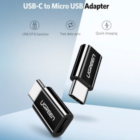 تصویر تبدیل Ugreen US157 30391 OTG MicroUSB To Type-C Ugreen US157 30391 OTG MicroUSB To Type-C Adapter