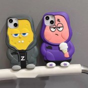 تصویر گارد سیلیکونی طرح پاتریک و باب اسفنجی (430) 