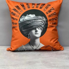 تصویر کوسن نارنجی مینیمال 