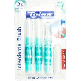 تصویر براش بین دندانی پروفشنال 0.9 میلی متری بسته 3عددی ایزو 2 تریزا Trisa Interdental Brush 0.9mm 3pcs