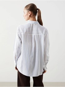 تصویر پیراهن زنانه کلاسیک خطی LCWAIKIKI | LC Waikiki | 895970623 | اورجینال 