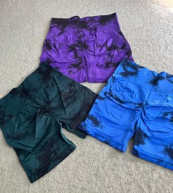 تصویر شورتک سیملس گرم بالا پشت چیندار آبرنگی وارداتی کد ۶۰۲ 