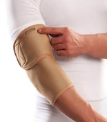 تصویر آرنج بند نئوپرنی پد دار پاک سمن کد 123 کرمی سایز M Paksaman Neoprene Elbow Support with Pad Cream code 123