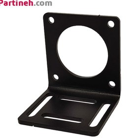 تصویر براکت آهنی استپر موتور نما 23 فلنج 57 پایه بلند Stepper motor bracket 23 NEMA 57 long base