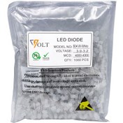 تصویر LED اوال سفید 5mm تابلو روانی مارک VOLT بسته1000 تایی 