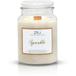 تصویر شمع معطر شیشه‌ای مدل اسپارکل بزرگ 