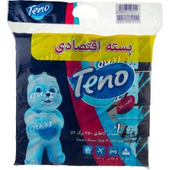 تصویر دستمال کاغذی 250 برگ تنو مدل 002 بسته 8 عددی تنو
