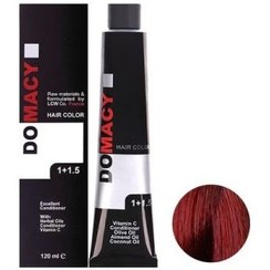تصویر رنگ موی دوماسی شماره 5.6 رنگ قرمز سماقی حجم 120 میلی لیتر Domacy hair color No. 5.6 Sumac red color volume 120 ml