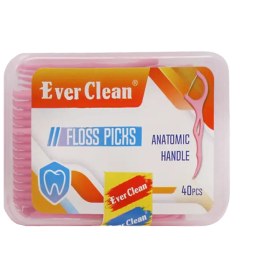 تصویر نخ دندان کمانی اورکلین 40تایی Ever Clean Dental Floss Picks PCS