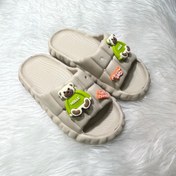 تصویر دمپایی بچگانه ندا رنگ مشکی و کرم سایز ۲۵-۳۰ 