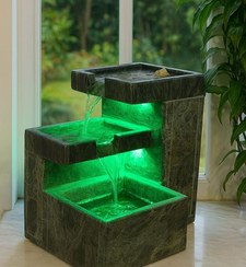 تصویر آبنما خانگی ترنم | سنگ طبیعی سبز | تحویل 15 روزه 