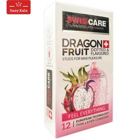 تصویر کاندوم دراگن فروت 12عددی سوئیس کر ا Swisscare Dragon Fruit 12Numbers Swisscare Dragon Fruit 12Numbers