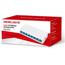 تصویر سوئیچ شبکه 8 پورت مرکوسیس مدل Mercusys MS108 ا 8-Port 10/100Mbps Desktop Switch 8-Port 10/100Mbps Desktop Switch