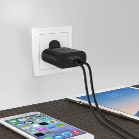 تصویر آداپتور 2 پورت PA-T13 آکی Aukey Dual USB Charger with Qualcomm Quick Charge 3