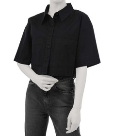 تصویر شومیز زنانه کراپ مشکی آر ان اس RNS کد 11272332 