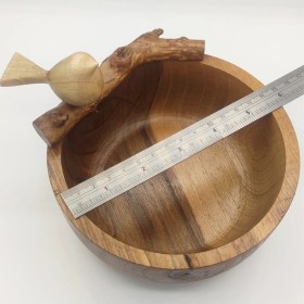 تصویر کاسه چوبی شاخه دار 