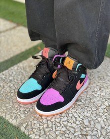 تصویر جردن وان مولتی کالر Jordan 1 Mid Multi-Color 