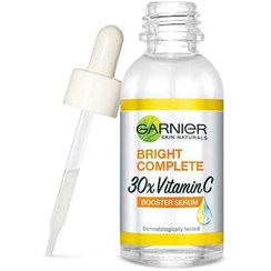 تصویر سرم روشن کنند و ضد لک ویتامین سی گارنیر اصلی حجم ۳۰ میلی‌لیتر ا garnier bright complete 30x vitamin c booster 