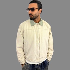 تصویر کاپشن کتان مردانه مدل دو رنگ 