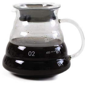 تصویر سرور قهوه هاریو مدل V60 ظرفیت ۶۰۰ میلی‌لیتر شیشه‌ای 