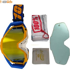 تصویر عینک موتور سواری کراسی نارنجی | برند 100% کد 9 orange motorcycle riding glasses 100% code 9