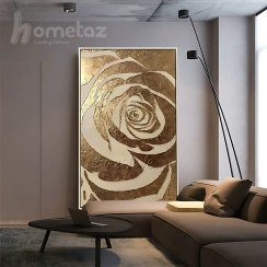 تصویر تابلو دکوراتیو نقش برجسته طرح گل زیبا مدل ht2510 