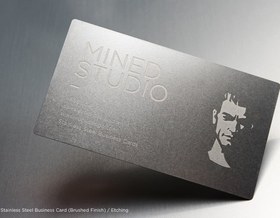 تصویر کارت ویزیت فلزی استودیو 