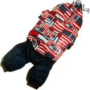 تصویر کاپشن سگ کلاه دار سرهمی با شلوار Tommy تامی پت - سرمه ای - سایز 1 