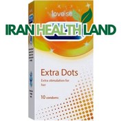 تصویر کاندوم نازک دانه دار دورکس مدل EXTRA Dots بسته 10 عددی 