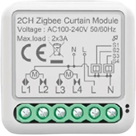 تصویر رله پرده دو کانال zigbee 