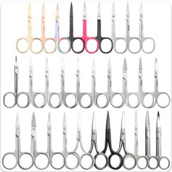 تصویر قیچی مژه و ابرو استیل 