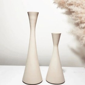 تصویر ست گلدان دکوری بیتا - کرم ا Bita decorative vase set Bita decorative vase set