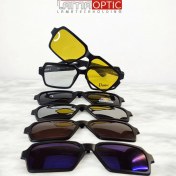 تصویر عینک فریم طبی مگنتی برند sna برای آقا و خانم مدل ۵ کاور دار کد 2336 