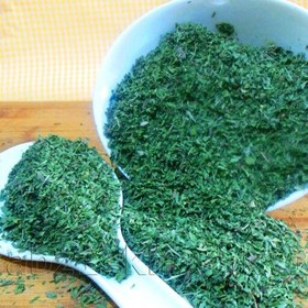 تصویر سبزی پلویی بهاری خشک شده محلی آفتابی تمیز100 گرمی گیلان.رشت 