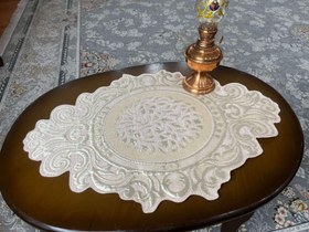 تصویر رومیزی شانل مخمل 4 تکه رنگ صورتی 