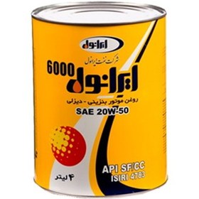 تصویر روغن موتور ایرانول 6000 - 1 لیتری SAE 20w-50 